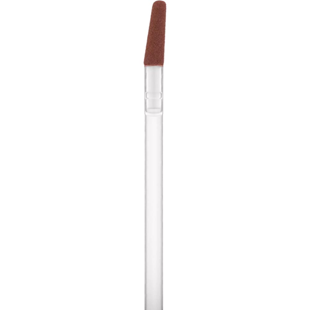 Lipgloss applicator. Transparante steel met bruine, schuine applicator.