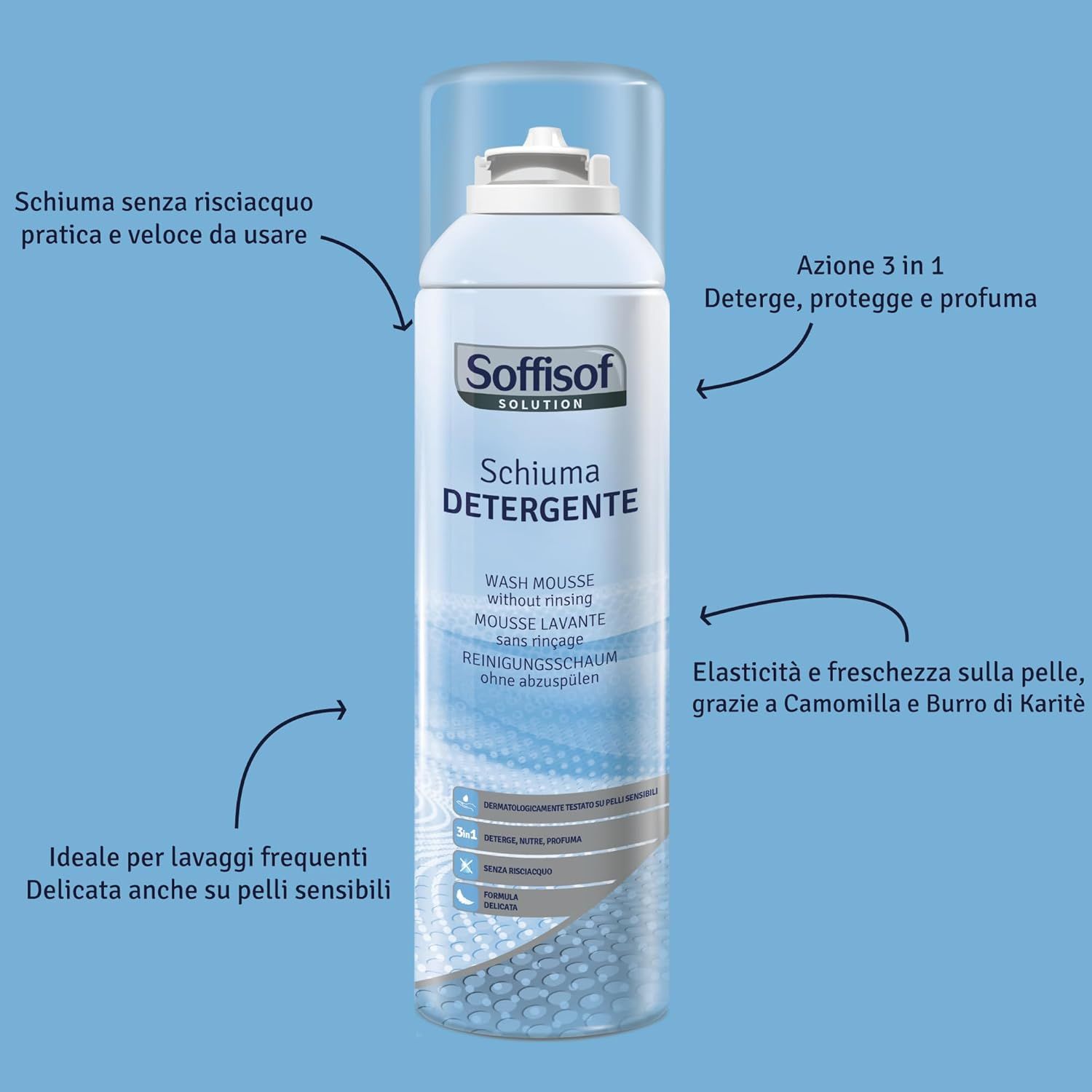 Soffisof Mousse nettoyante sans rinçage