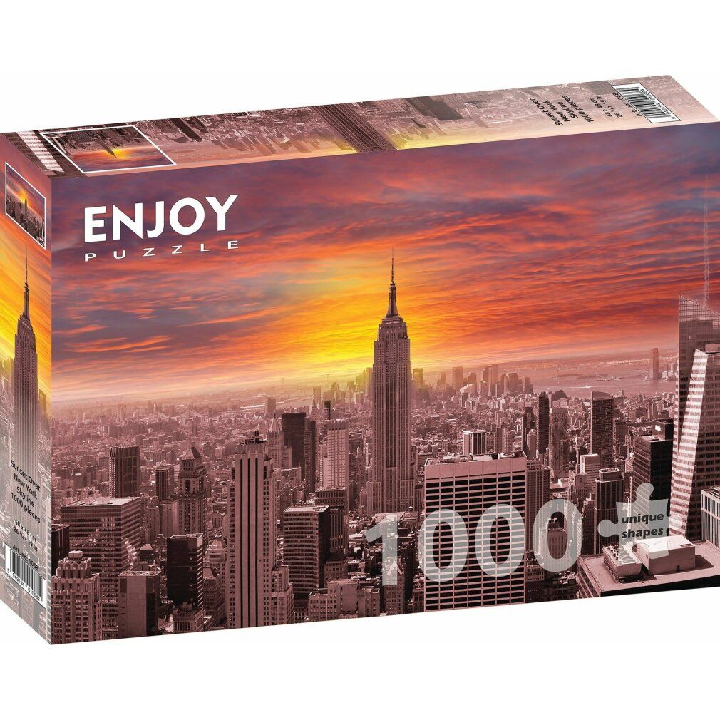 Puzzle enjoy coucher de soleil sur l'horizon New York 1000 parties