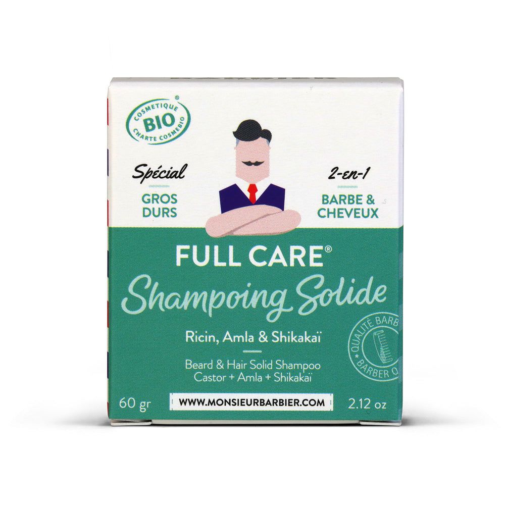 Monsieur BARBIER - Shampoing solide 2-en-1 à barbe et cheveux pour homme