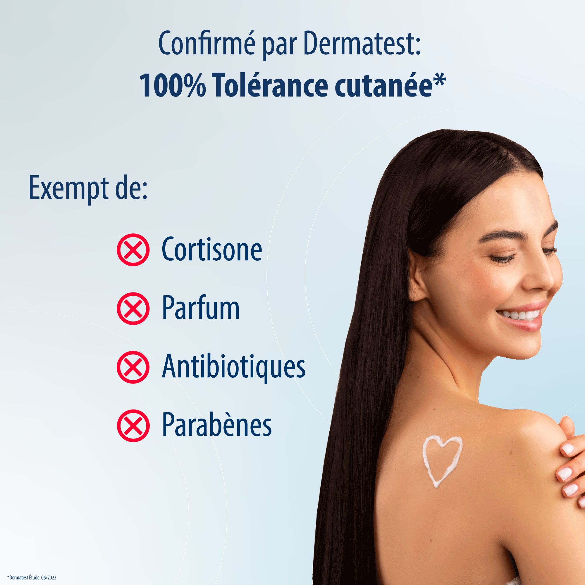 Instructions d'utilisation. Crème Evolsin. Appliquer 2-3 fois par jour. Application : couche fine et masser.