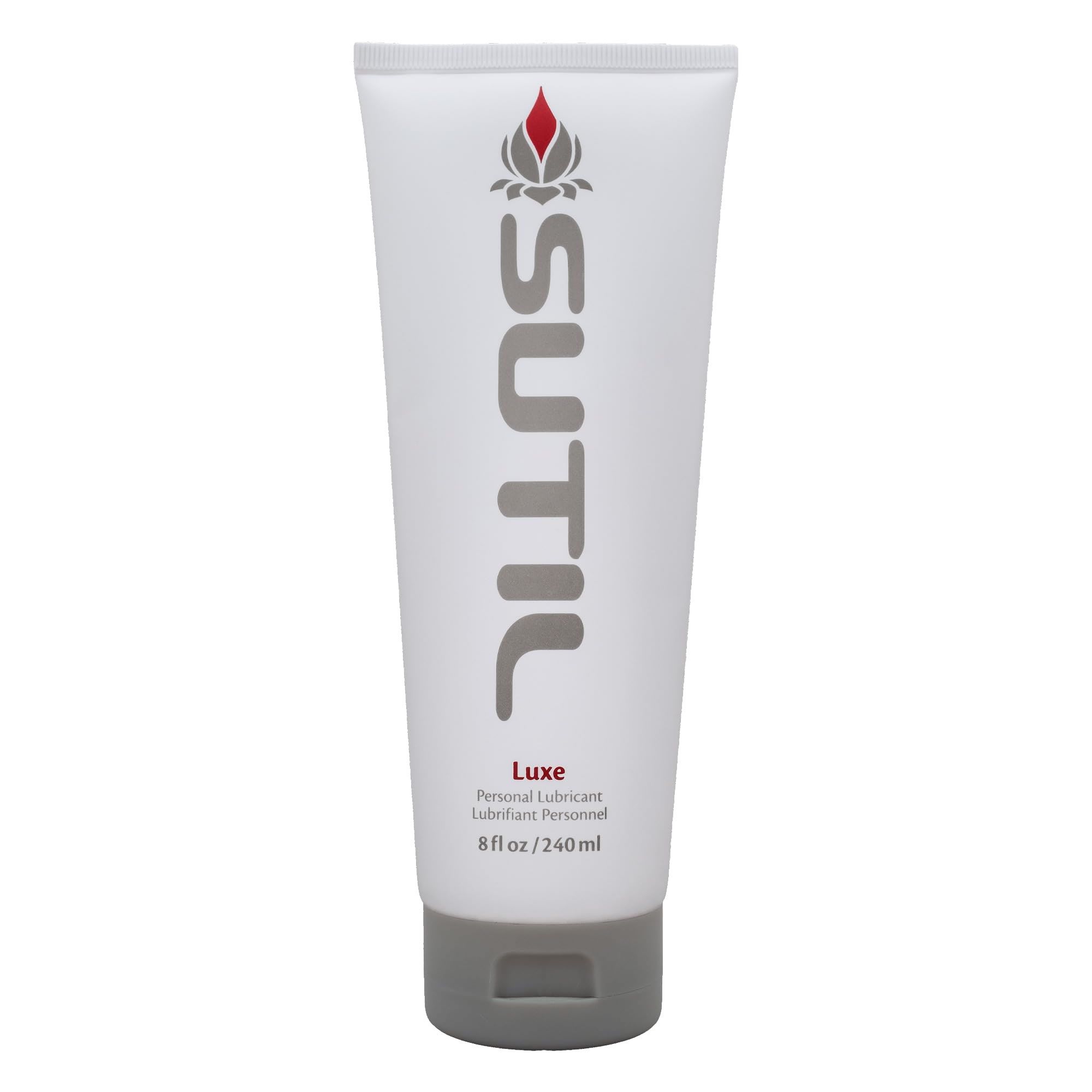 Witte tube met SUTIL Luxe opdruk, inhoud 240ml.
