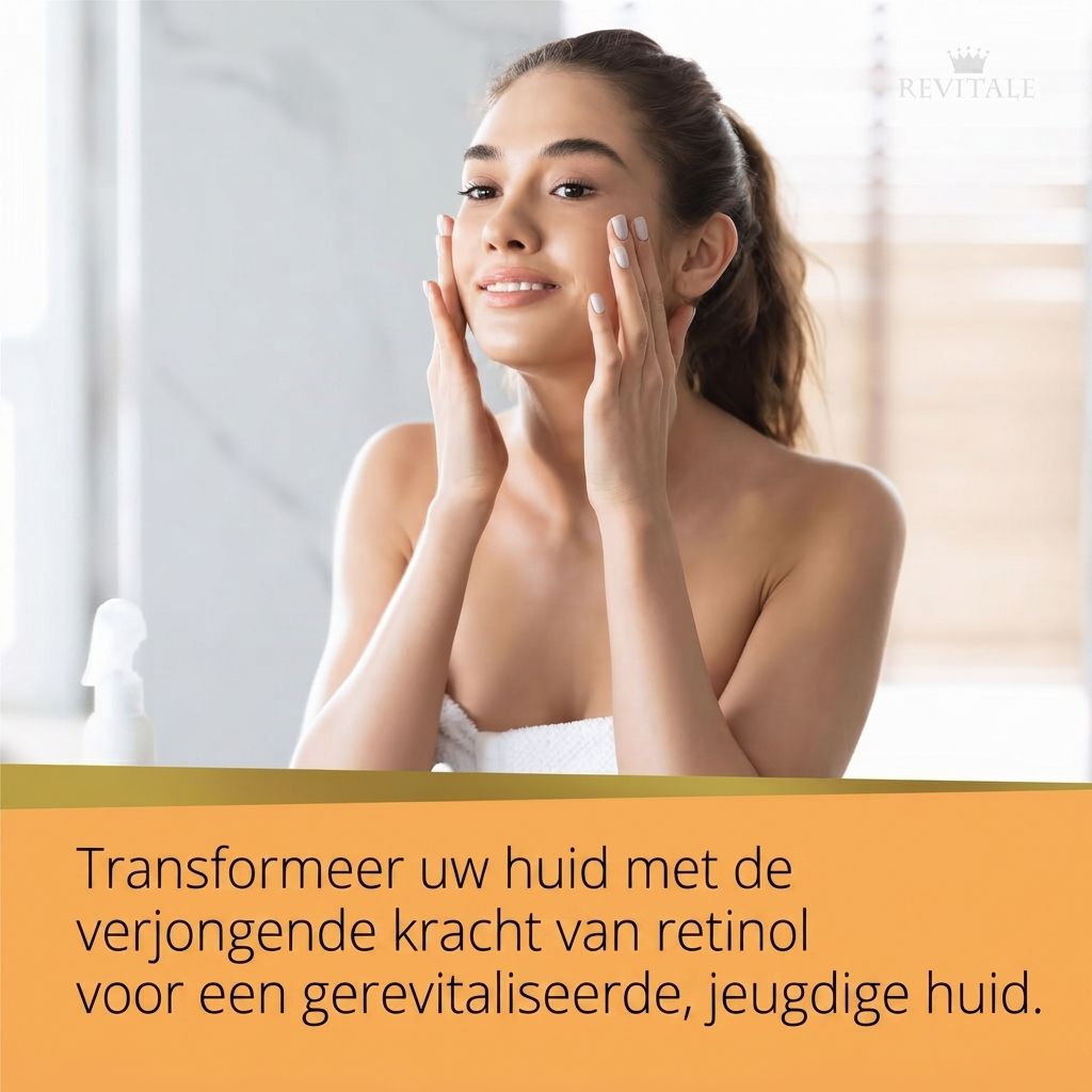 Jonge vrouw met handen op gezicht brengt huidverzorging aan.