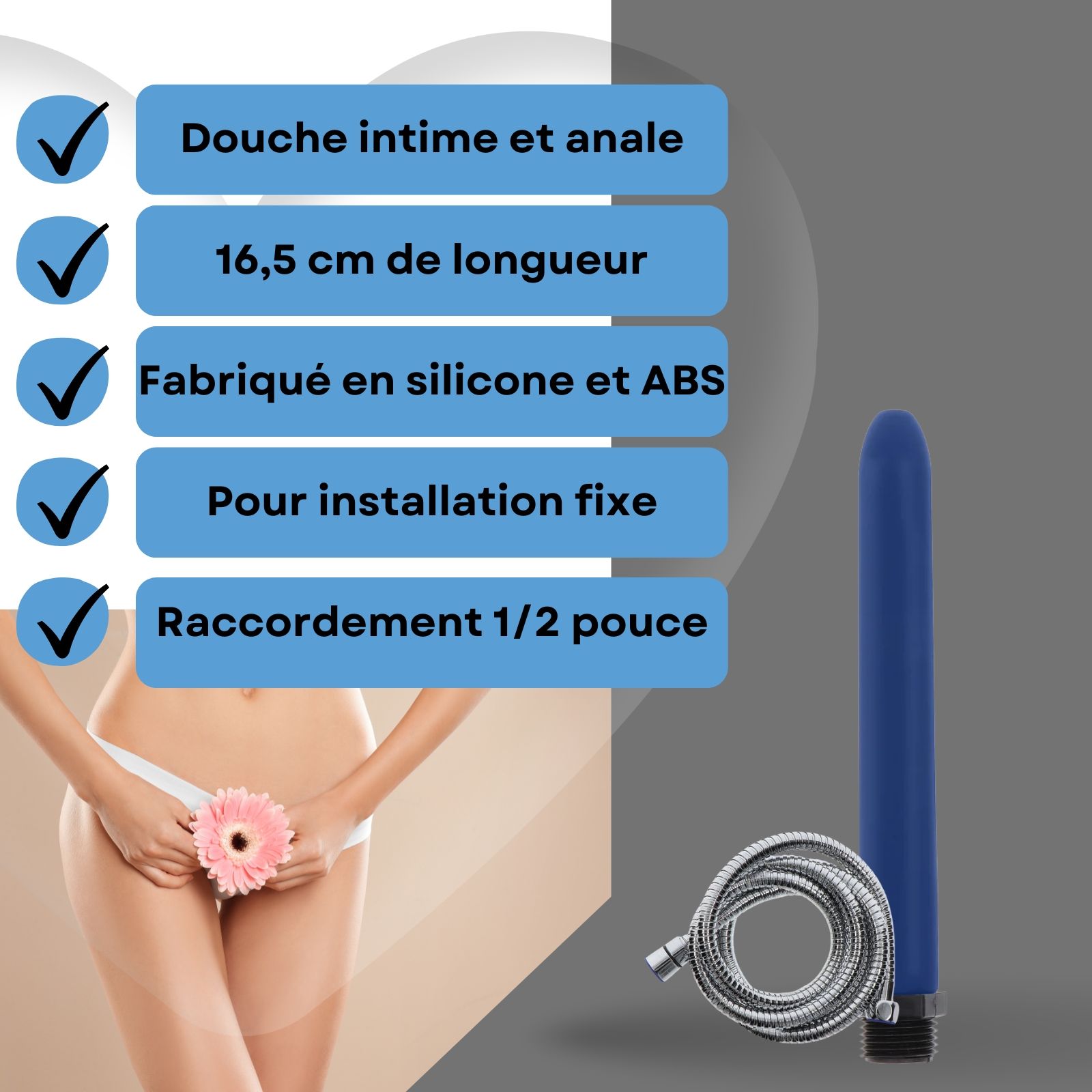 Lovelyness - Accessoire de douche anale et intime - 15 cm - SET