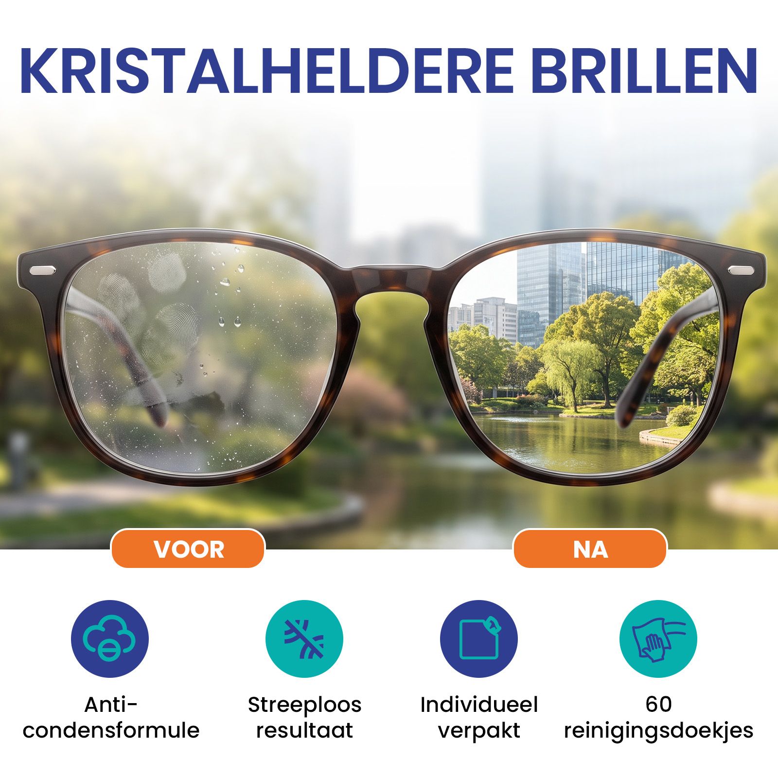 mfa® Anti-condens Reinigingsdoekjes voor Brillen