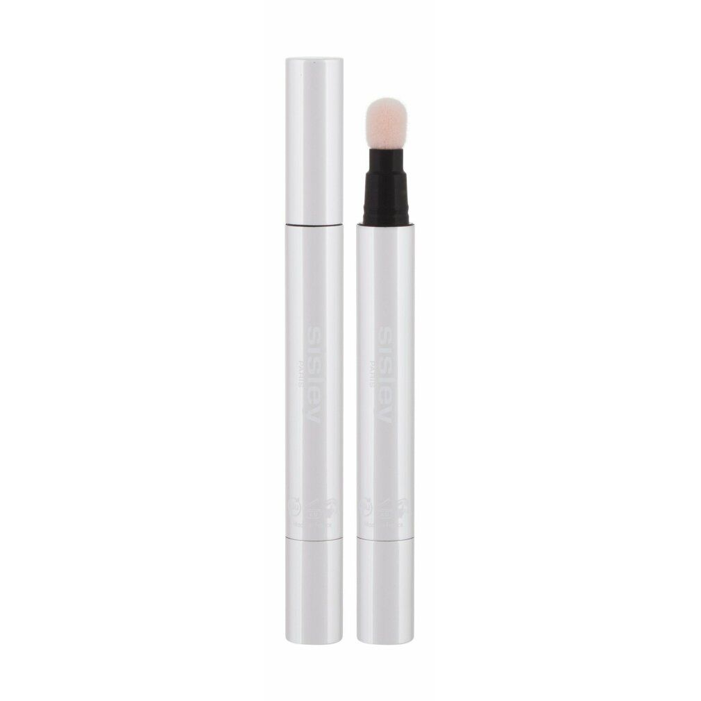 Twee stiften met applicator. Witte behuizing, zwarte applicator. Opschrift: sisley. Dop met logo.