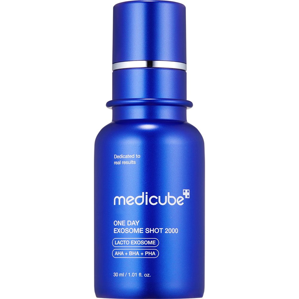 Blauwe fles met productlabel. Bevat productnaam, merk en ingrediënten. 30 ml.