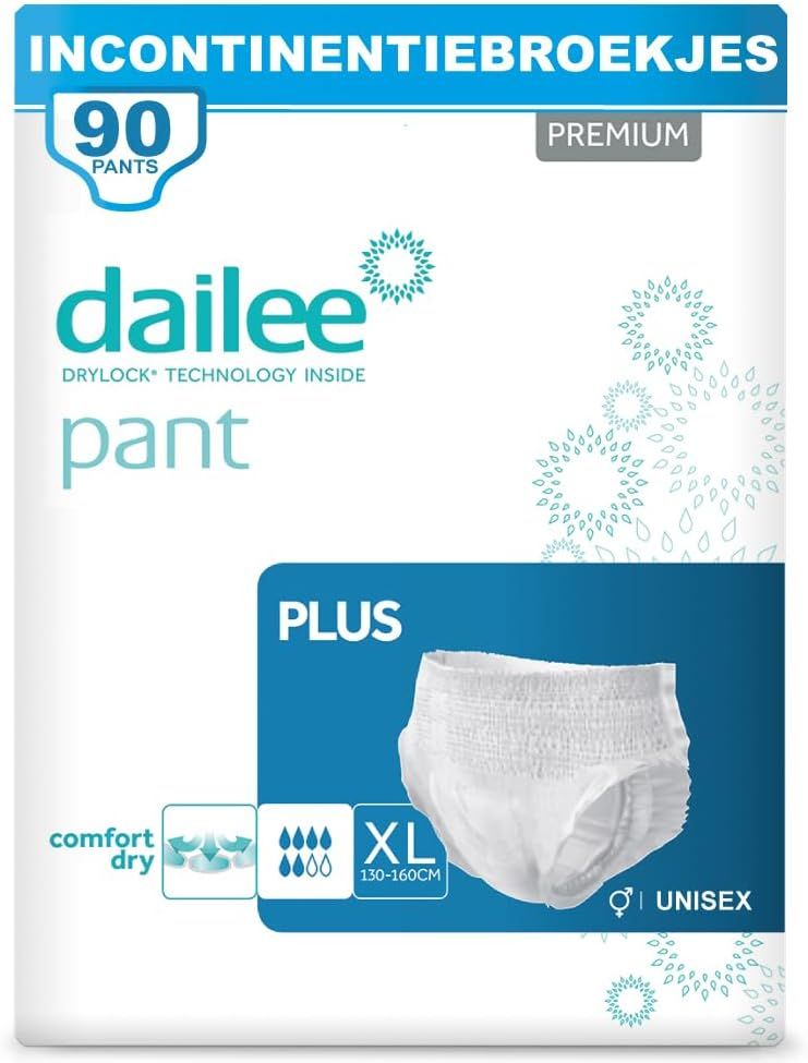 Open doos met Dailee Pants verpakkingen.