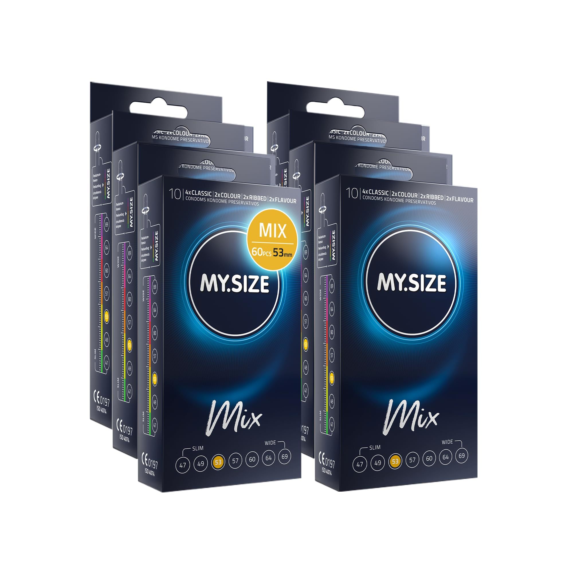 MY.SIZE Mix Préservatif Set Taille 3 53mm