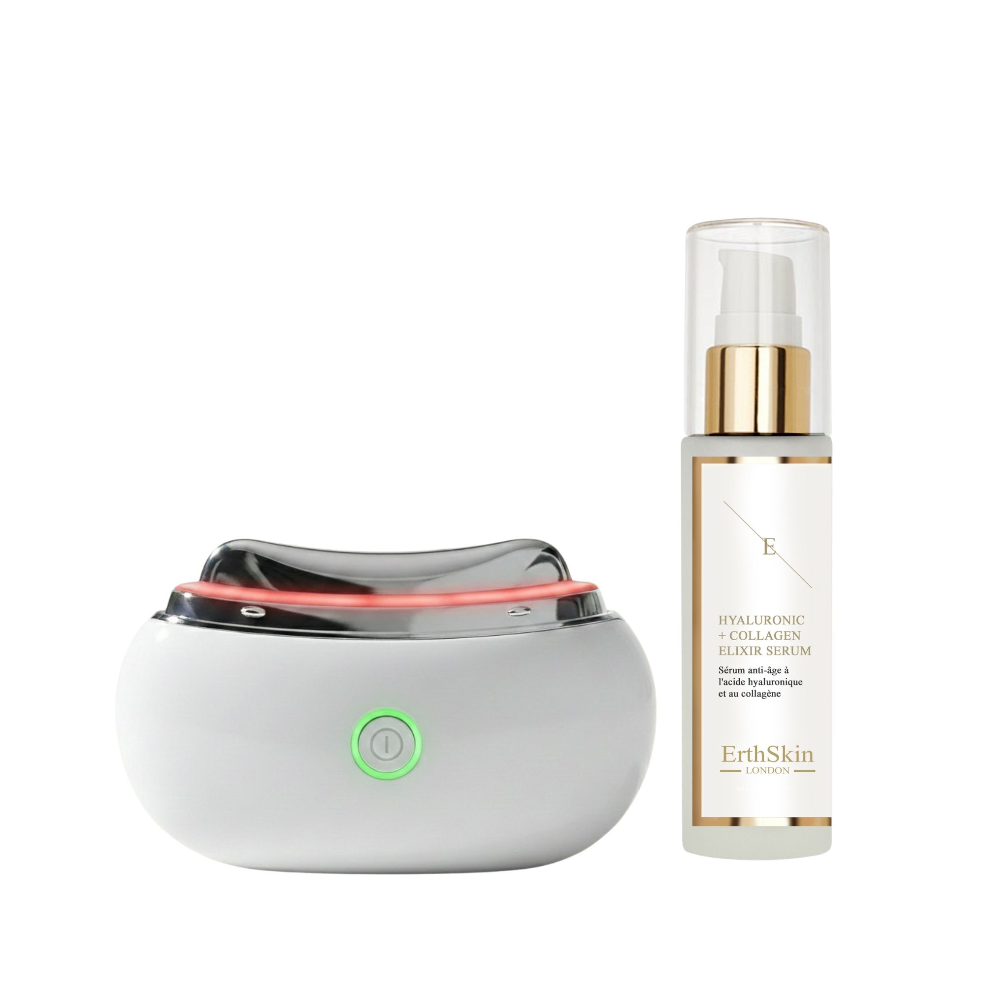 ErthSkin London LED Gua Sha Duo Acide Hyaluronique Collagène