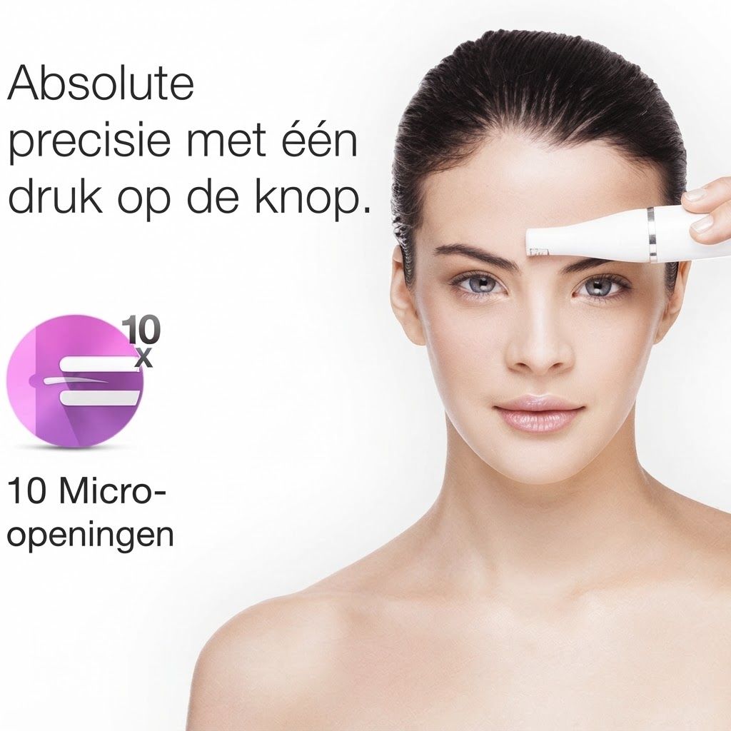 Braun FaceSpa: precieze ontharing met 10 micro-openingen.