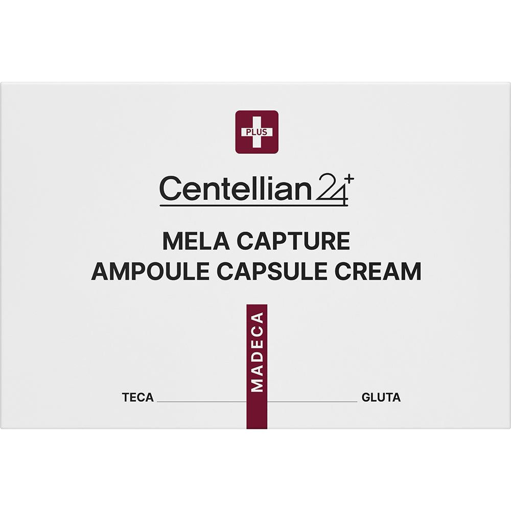 Verpakking van het product met de naam Centellian24 Mela Capture Ampoule Capsule Cream.