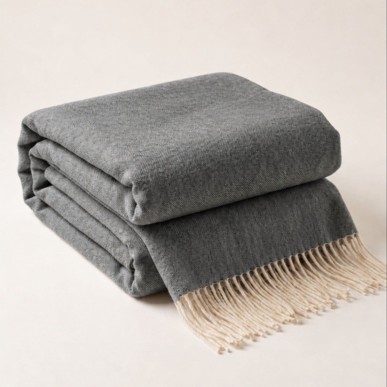 Werpdeken 130x170 cm Cotton Blend Donkergrijs | Lichtgewicht Deken 250 g/m² voor Bank en Bed