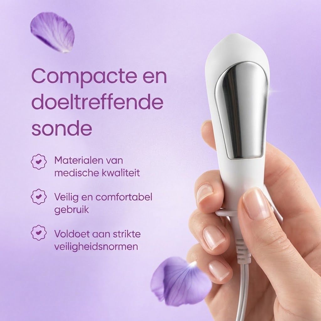 TensCare iTouch Sure sonde: compact, medische materialen, veilig en comfortabel.
