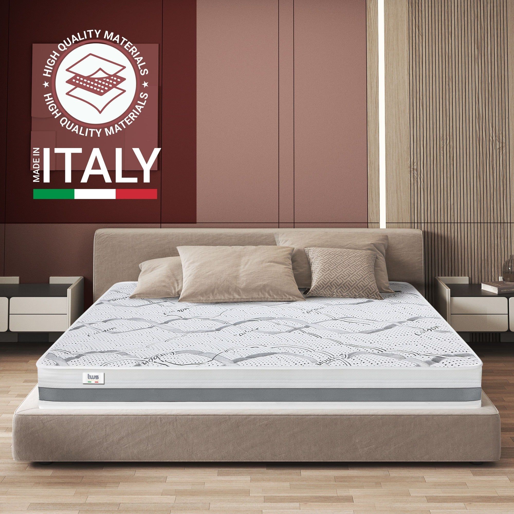 The White Stone Traagschuim Matras 120x190 cm Hoogte 27 cm | Hypoallergeen en Ademend Tijk