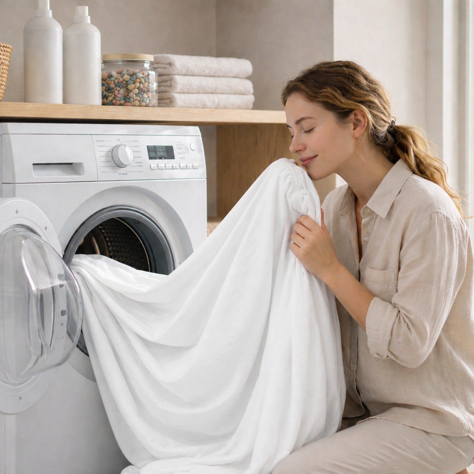 The White Stone Lakenset Eenpersoons 100% Katoen met Decoratieve Satijnen Rand Grijs