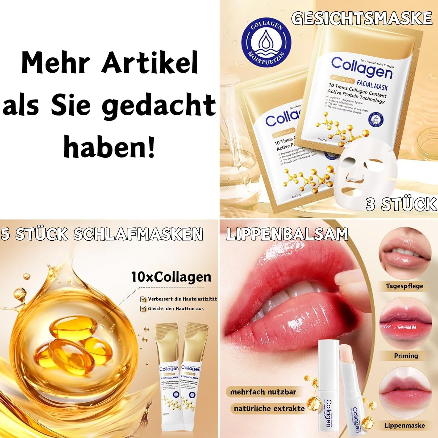 SUMMISHI Coffret de soins au collagène Anti-Âge