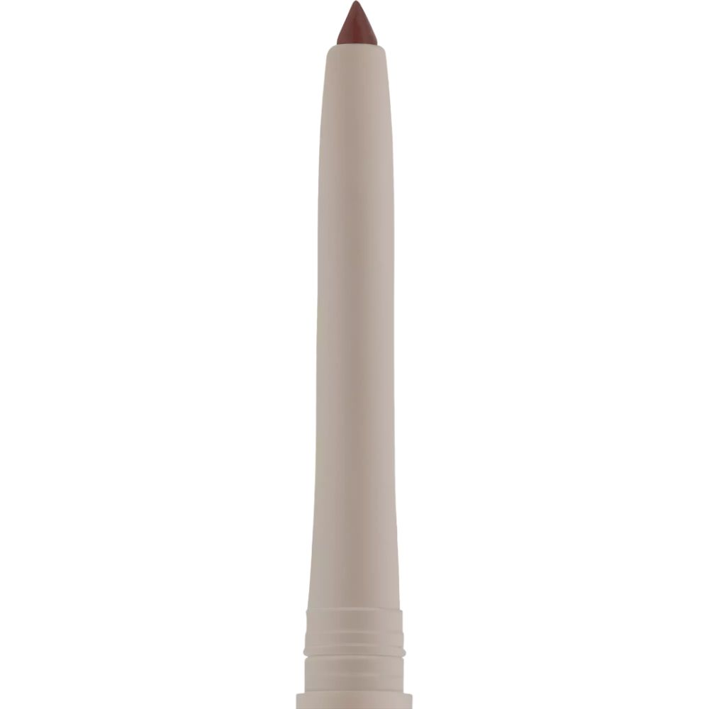 Eyeliner gel satin Essence. Pointe marron, corps beige.
