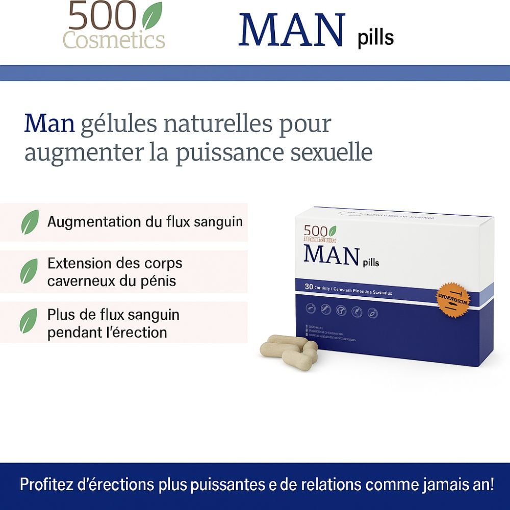500Cosmetics comprimés Man pour accroître la virilité