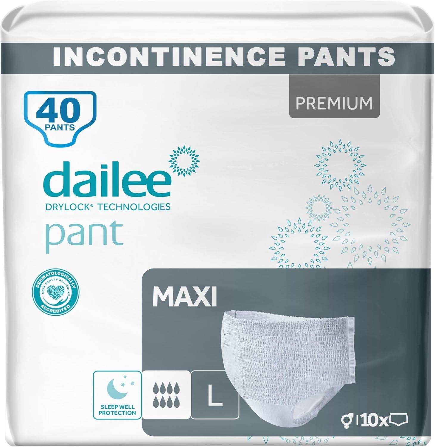 Verpakking Dailee Pants Maxi, 40 stuks, maat L, Premium.