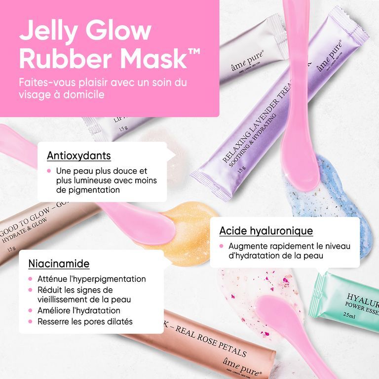 2 = 1* | âme pure Jelly Glow Rubber Mask - Smooth & Glow MIX