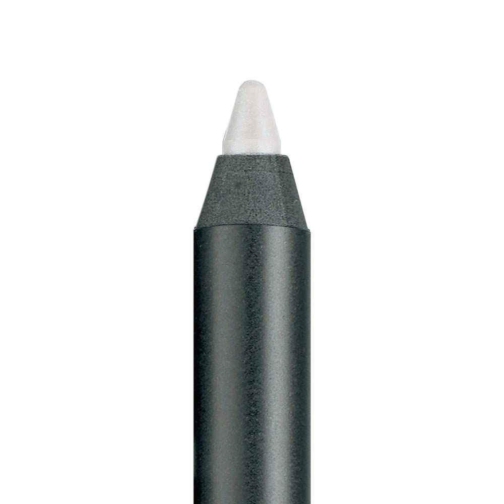 Crayon à pointe blanche. Corps du crayon noir. Vue rapprochée.