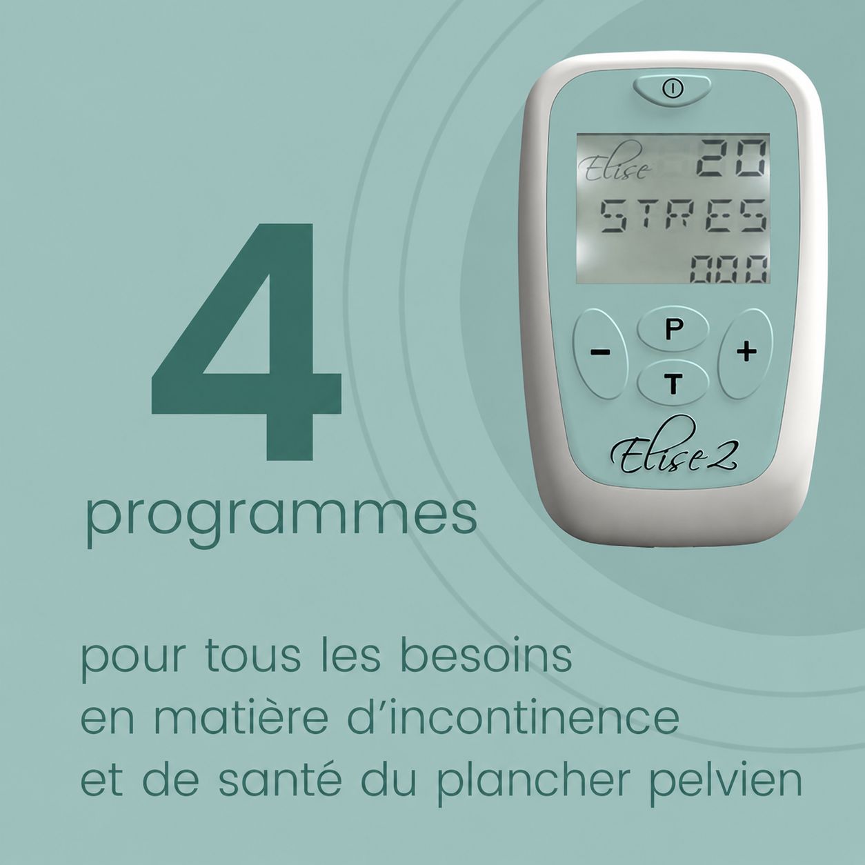 Appareil Elise 2 avec écran et boutons pour 4 programmes.