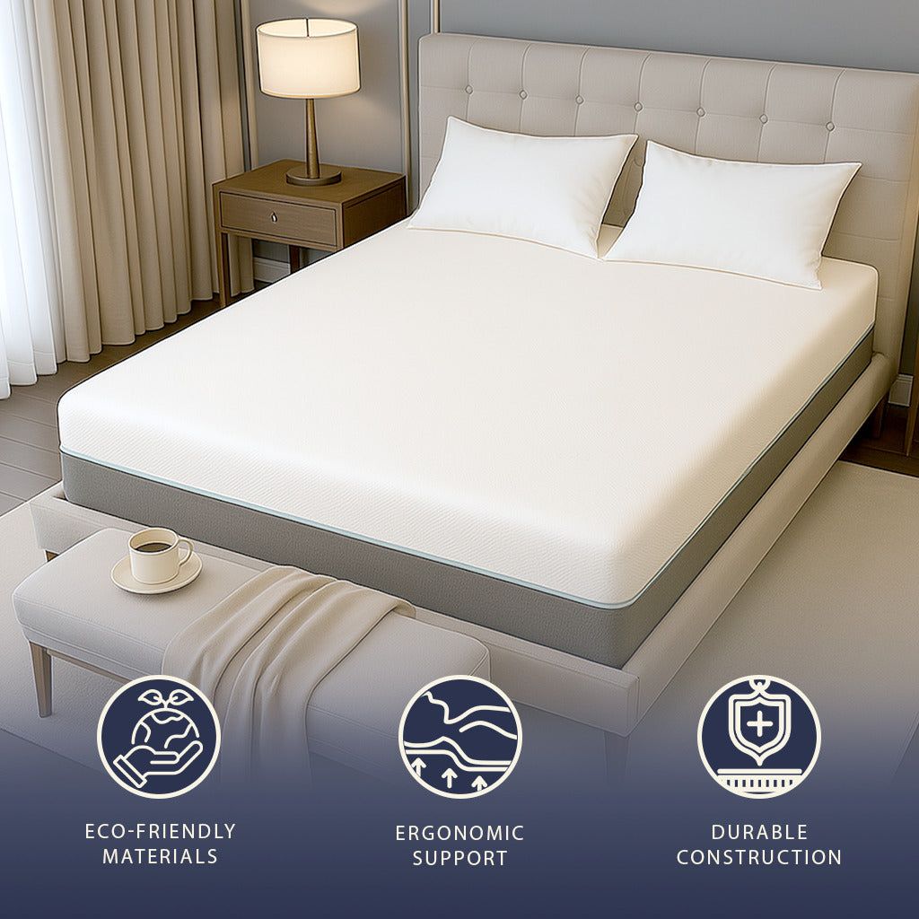 The White Stone Matras 160x190 Pocketveren en Memory Foam Hoog 25 cm