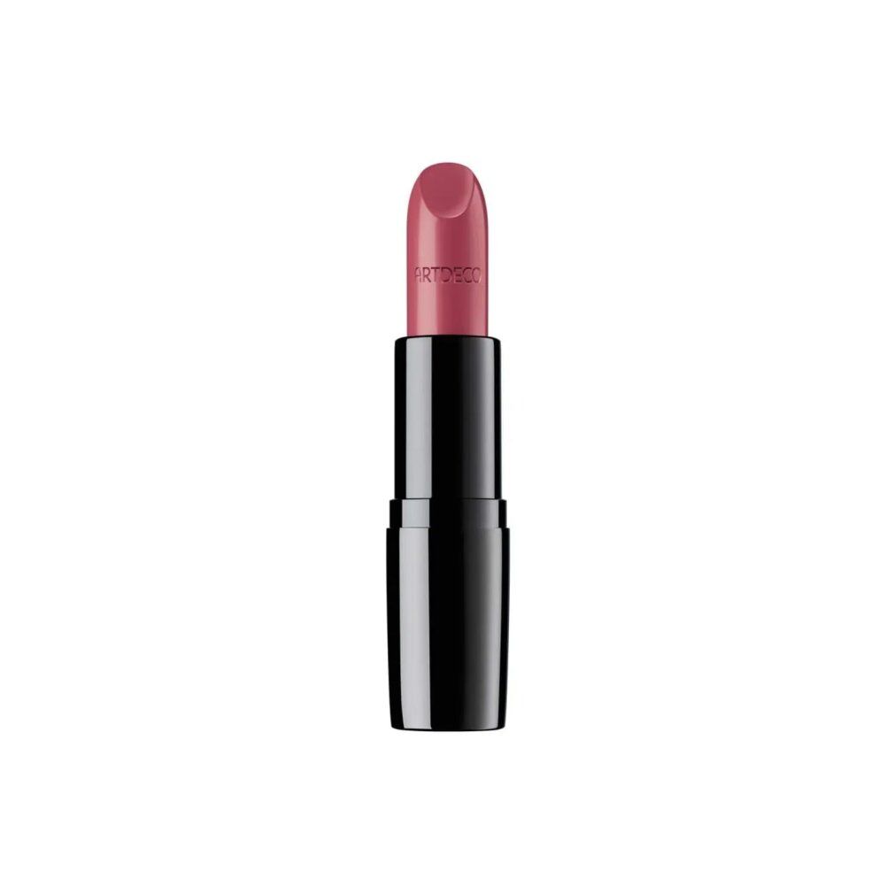 Roze lipstick met zwarte huls. ARTDECO staat op de lipstick.