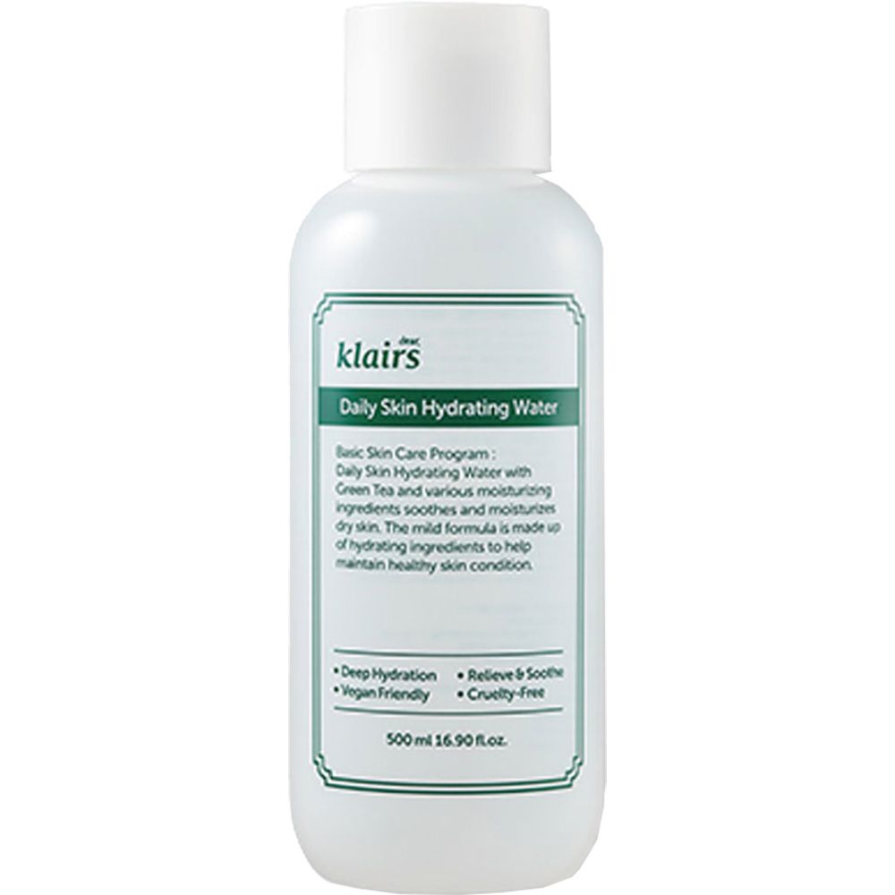 Witte fles met groen etiket. Productnaam en tekst zichtbaar.