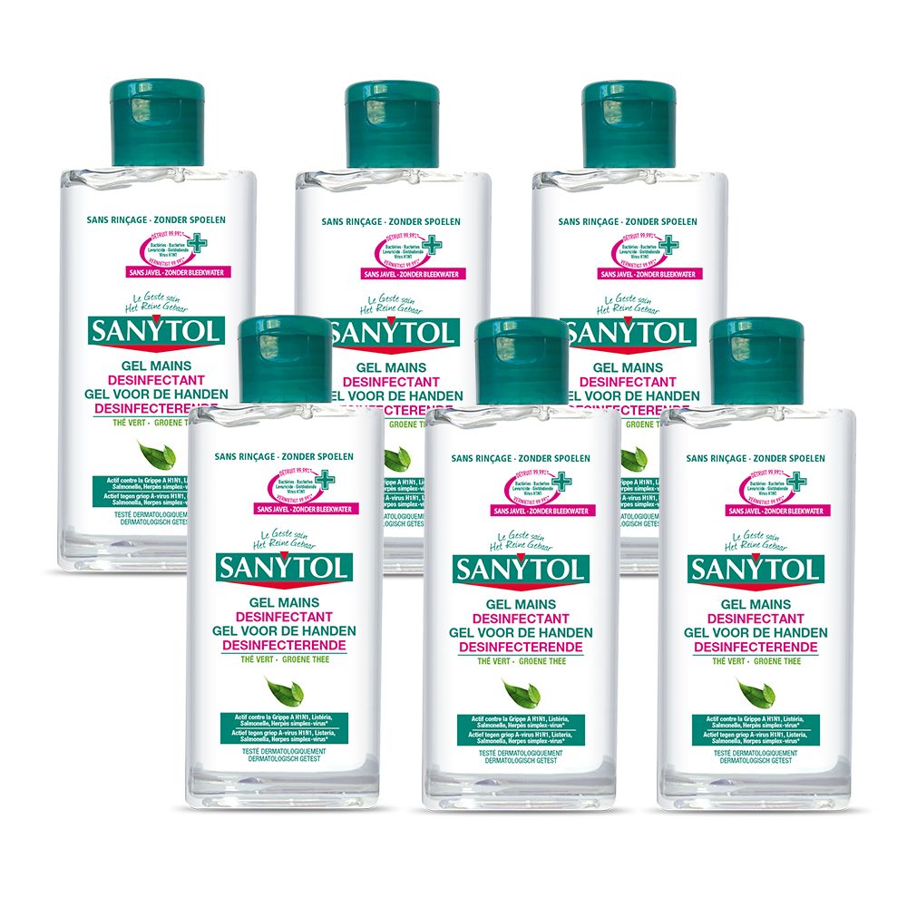 SANYTOL Gel désinfectant pour les mains 75ml – 6 pièces