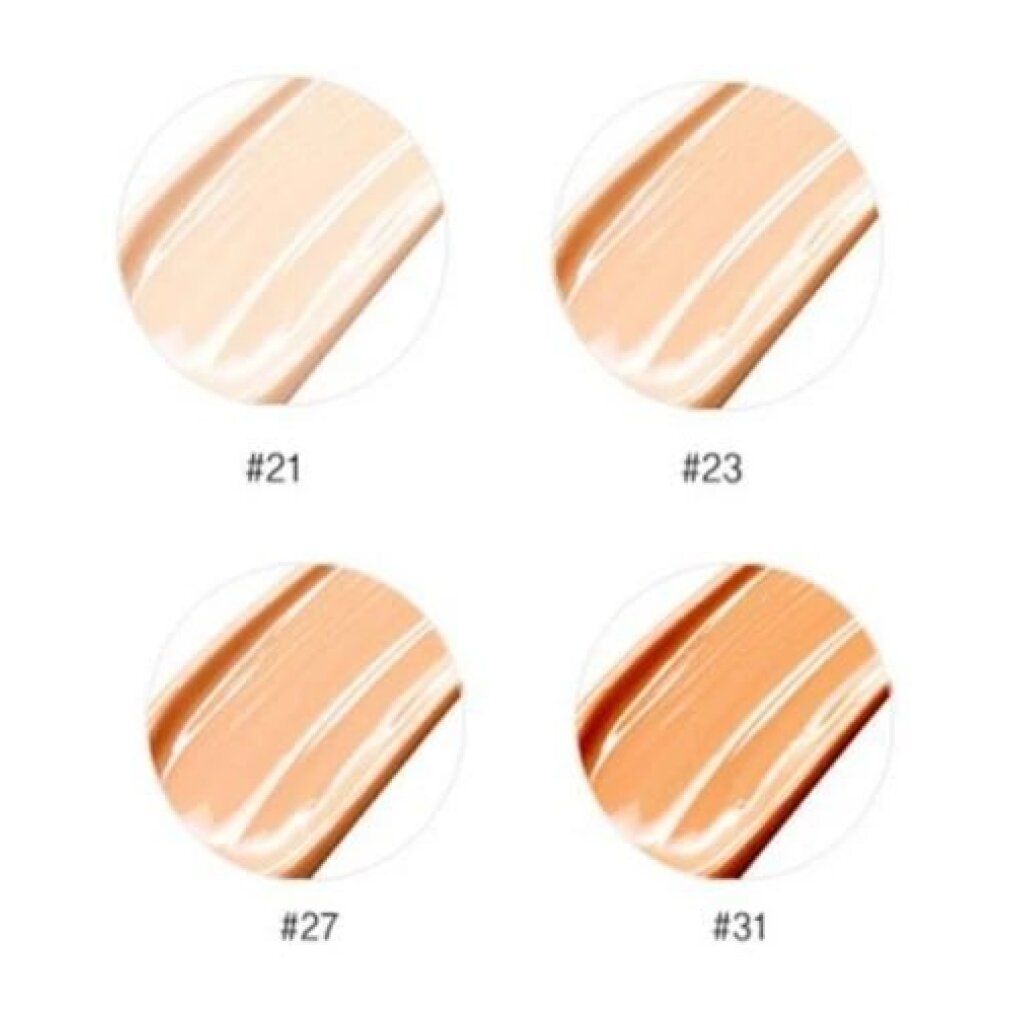 Tube de crème et touches de couleur. Inscription: Snail Repair Intensive BB Cream #23. Marque Mizon.
