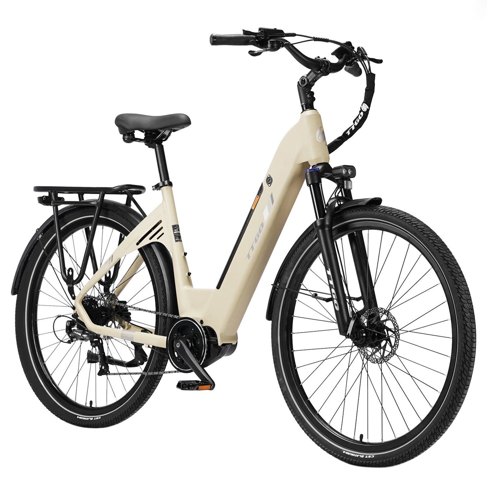 TTGO C7 SE Vélo électrique, 36 V 18 Ah, grande autonomie, avec moteur central Bafang