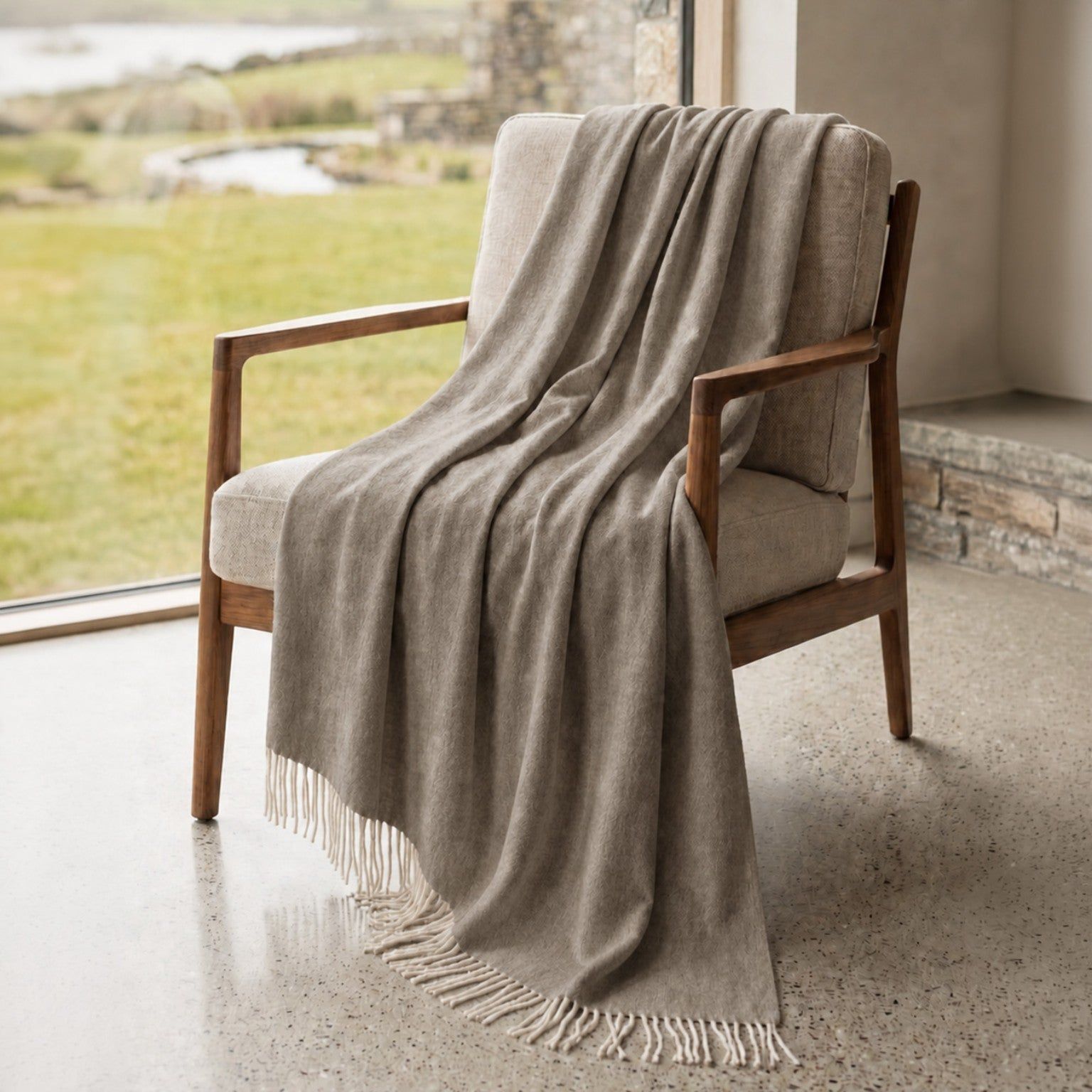 Werpdeken 130x170 cm Cotton Blend Taupe | Lichtgewicht Deken 250 g/m² voor Bank en Bed