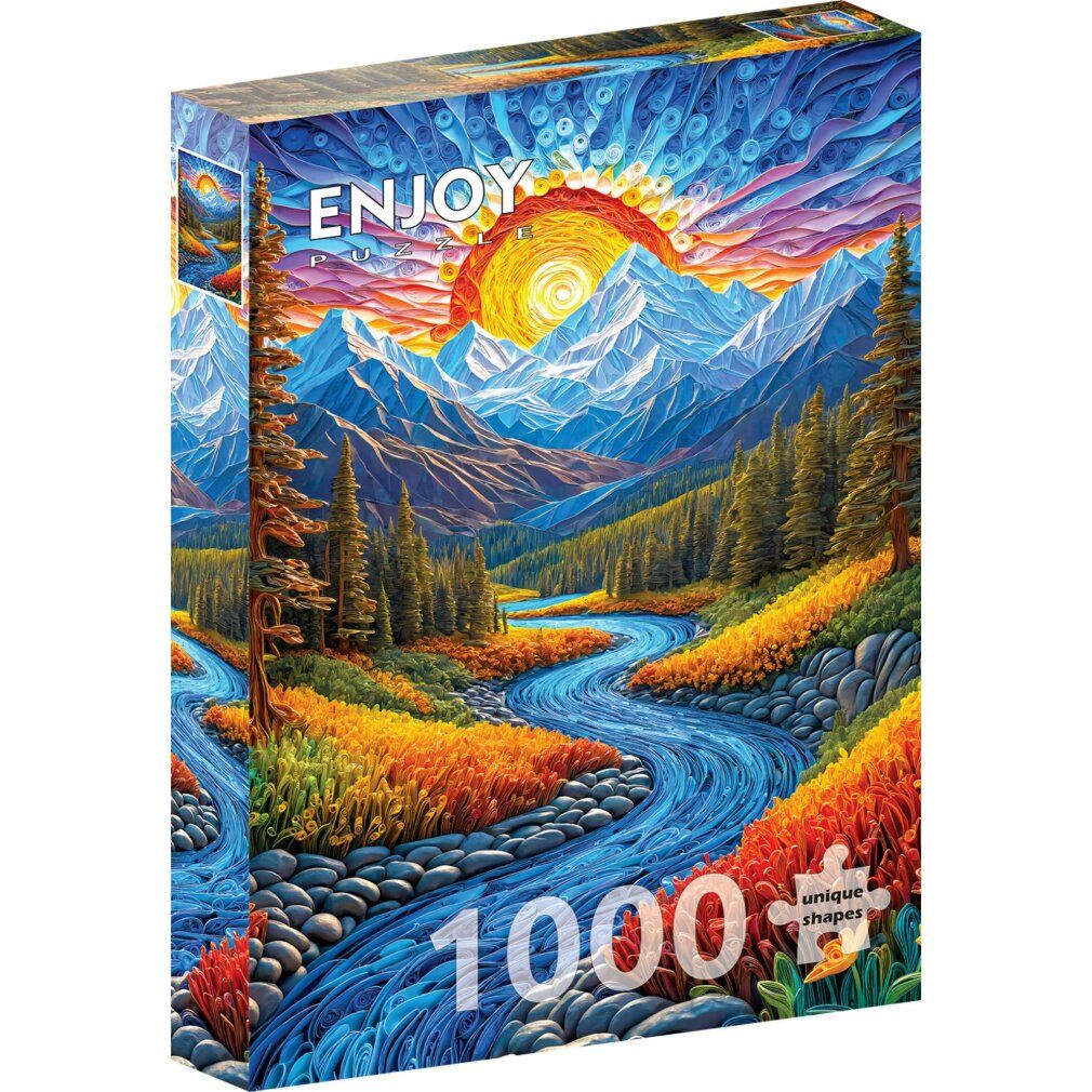 enjoy Puzzle Lever de soleil üsur le paysage 1000 pièces