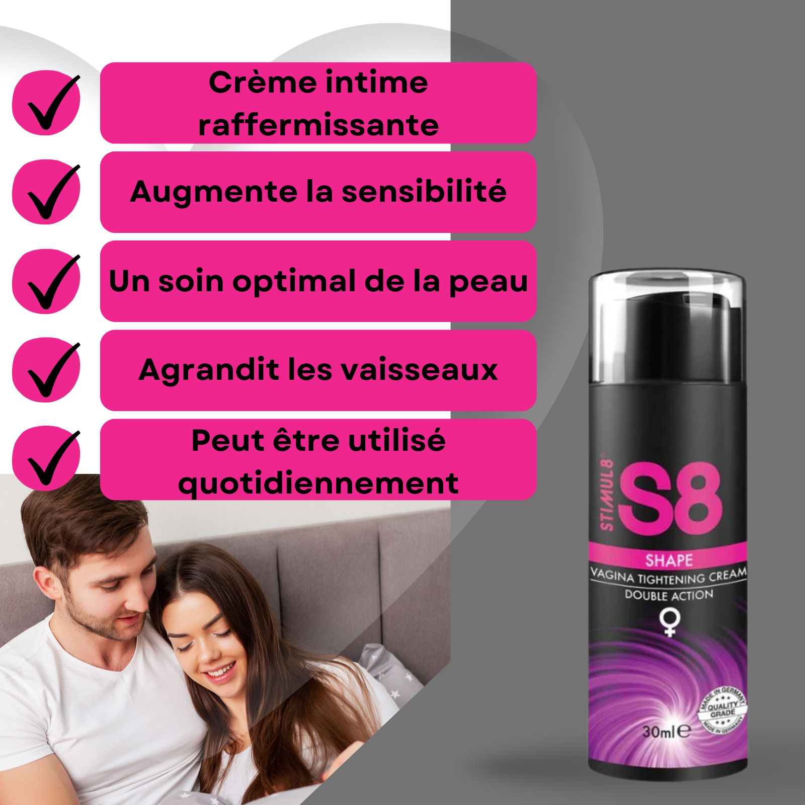 Crème intime pour rétrécir le vagin - S8