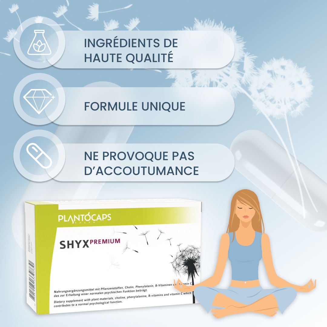 PlantoCaps SHYX PREMIUM : ingrédients de haute qualité, formule unique, non addictif.