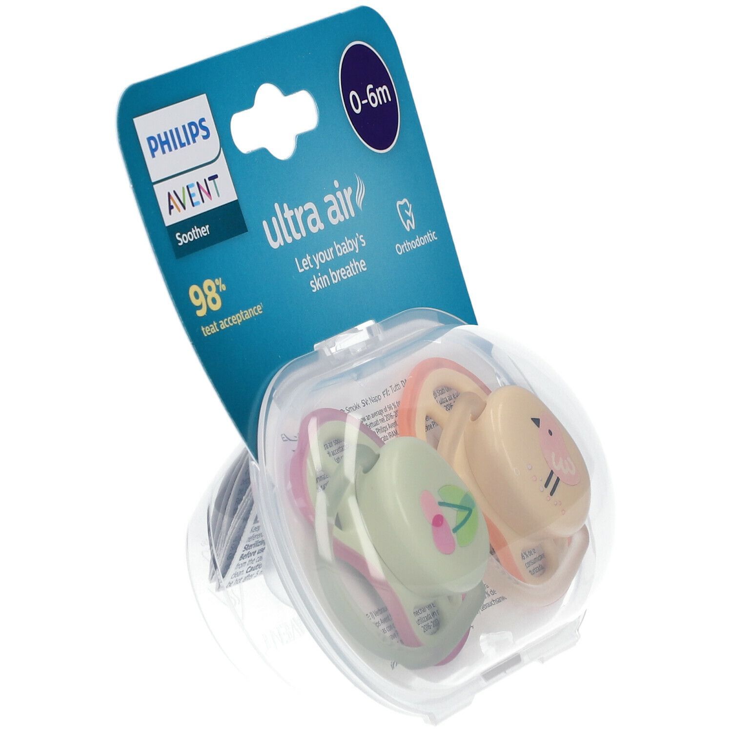 Philips Avent Ultra Air Fopspeen 0-6 Maanden SCF085/13