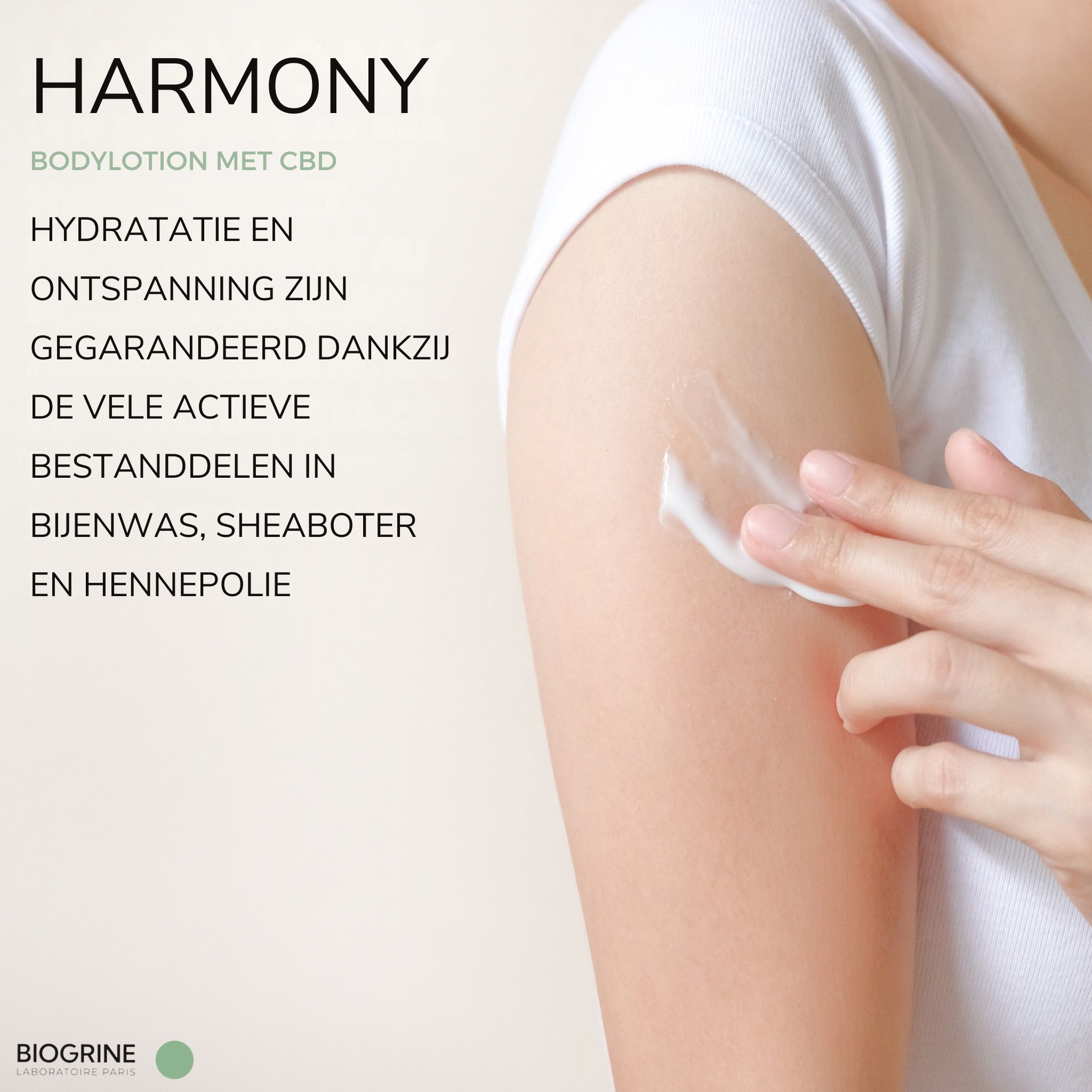 BIOGRINE Hydraterende bodymilk "HARMONY" – CBD, bijenwas en sheaboter
