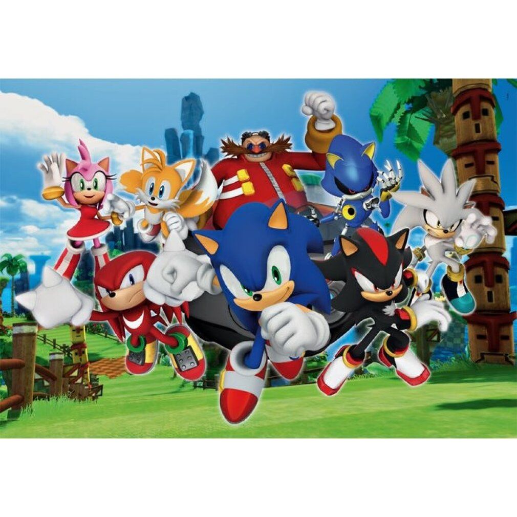 Clementoni jeu de puzzle Sonic, 104 pièces.