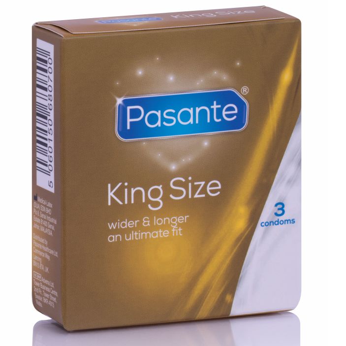 Boîte de préservatifs Pasante King Size, 3 unités.