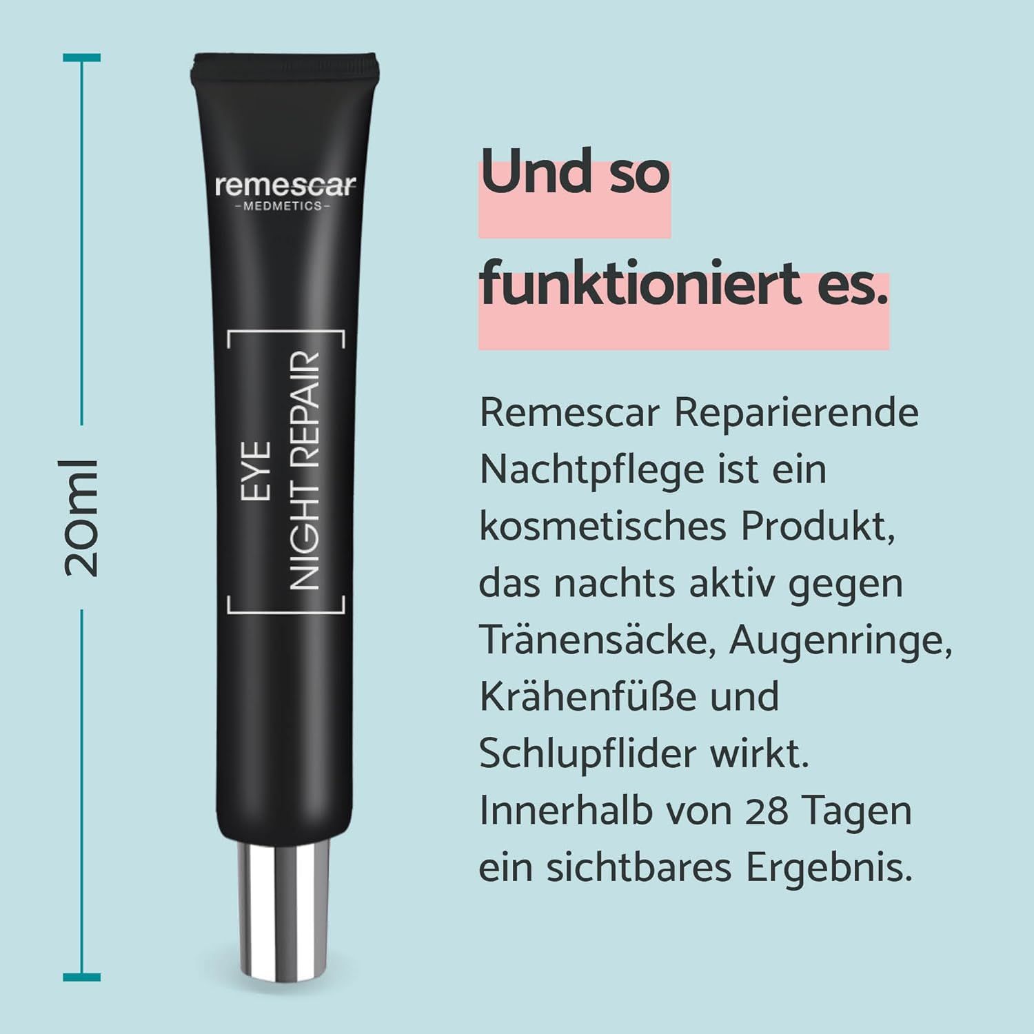 Tube Remescar Eye Night Repair, 20ml.