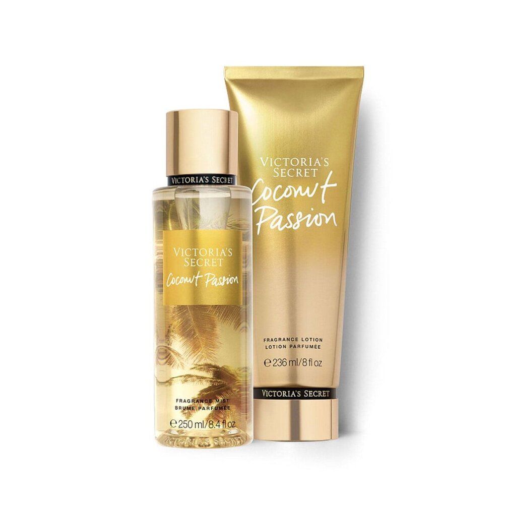 Ensemble Victoria's Secret Coconut Passion : lotion et brume parfumée.