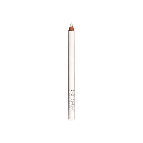 Gosh Kohl Eyeliner in Off White. Scherpe punt met zilveren tekst.