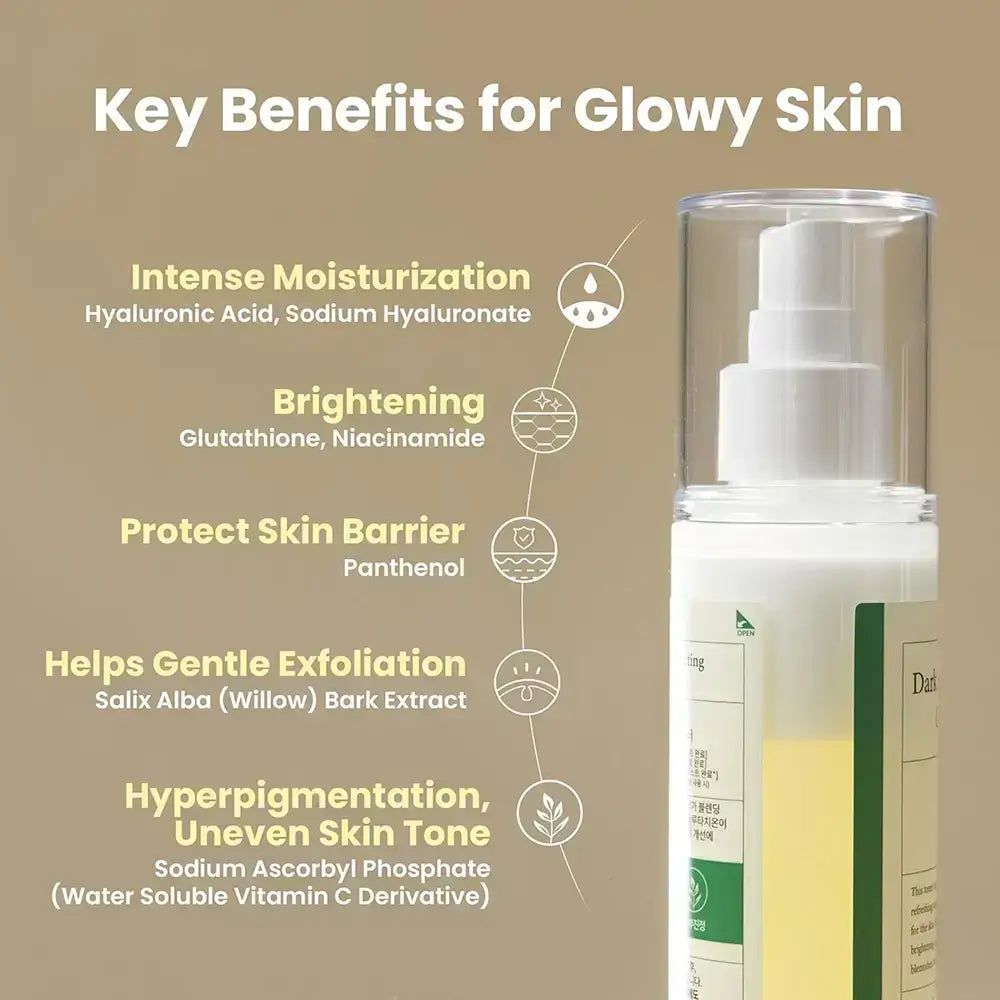 Flacon de toner Axis-Y Dark Spot Correcting Glow avec pompe.