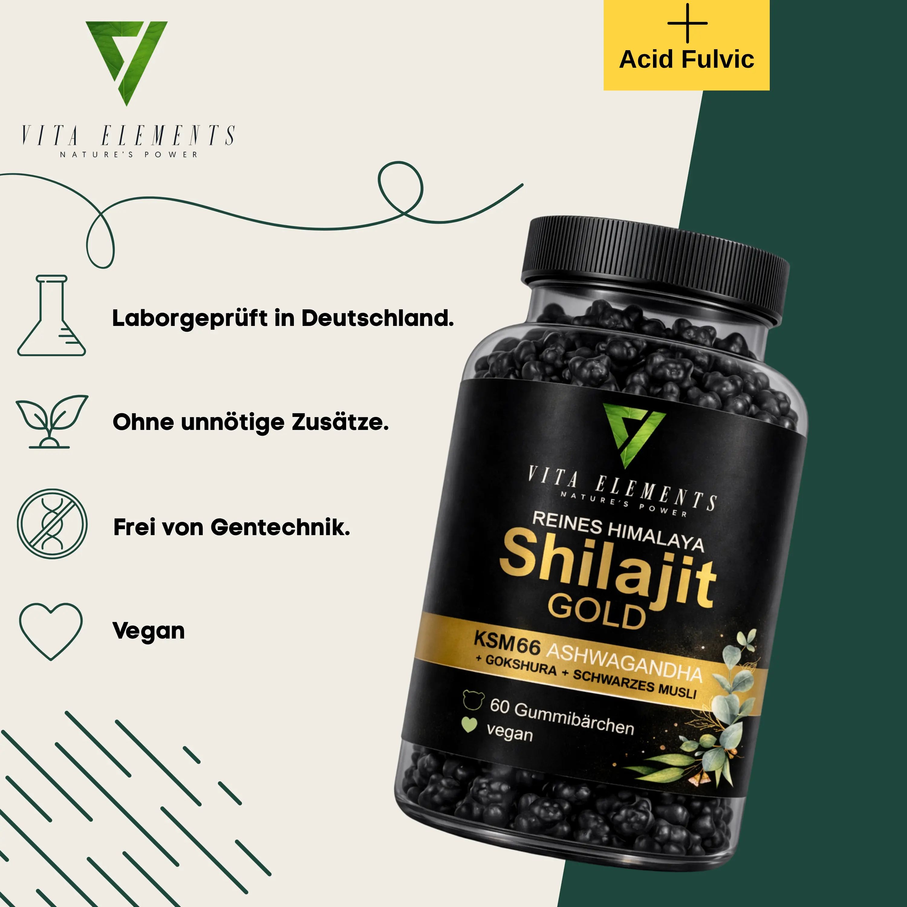Vita Elements Himalaya Shilajit Gold-gummibeertjes