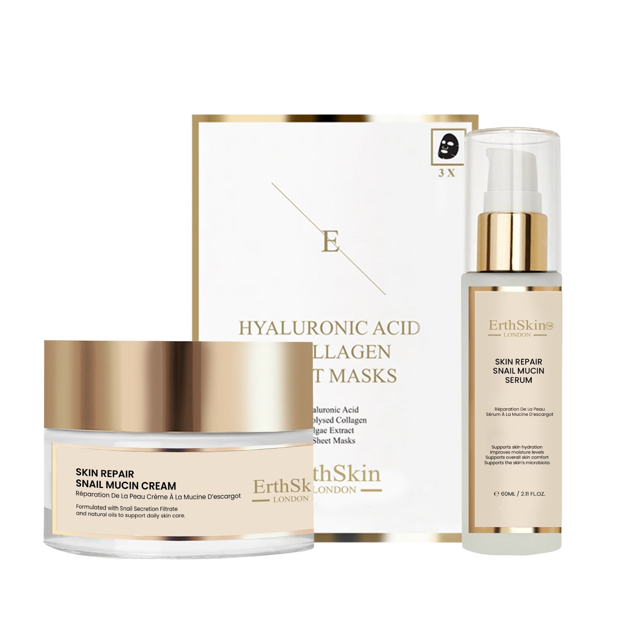 ErthSkin London Coffret Bave d’Escargot & Masque Collagène