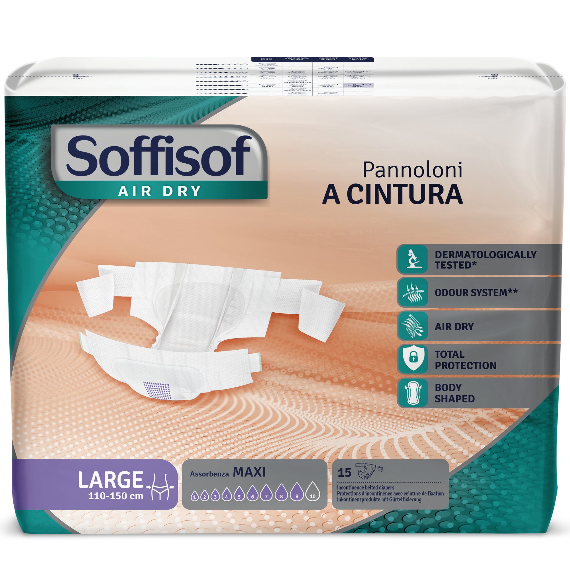 Soffisof incontinentiebescherming met tailleband