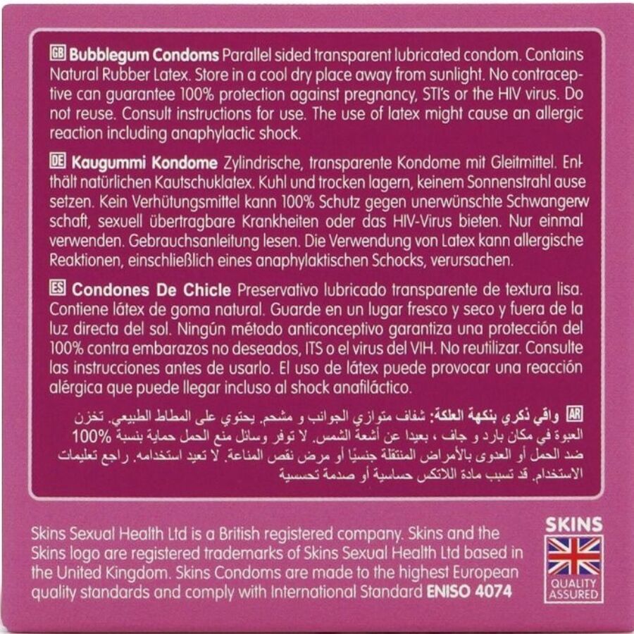 Dos de l'emballage avec texte multilingue. Informations sur les ingrédients et l'utilisation.