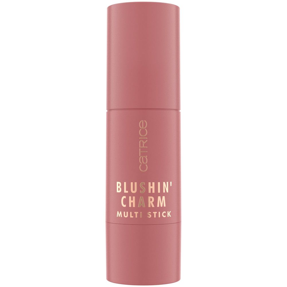 Catrice Blush Stick. Bâton rose avec nom du produit et marque.